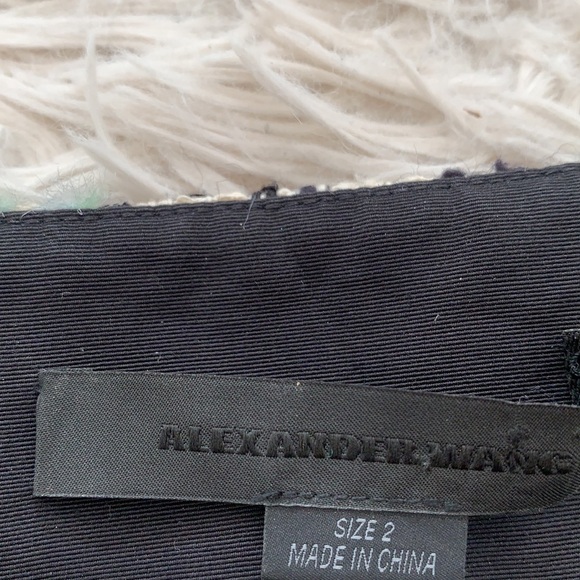 Alexander Wang checked plaid chain link mini skirt in black and white sz 2 - Picture 7 of 8